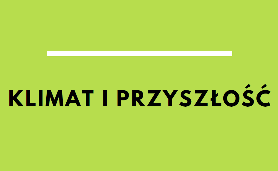 okładka publikacji. Napis: klimat i przyszłość