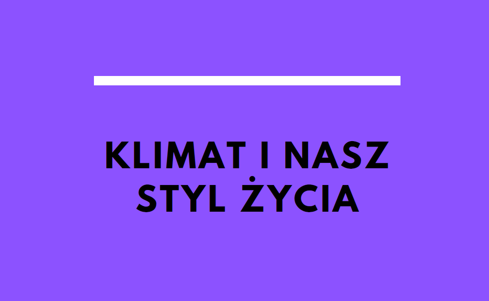 okładka publikacji. Napis: klimat i nasz styl życia